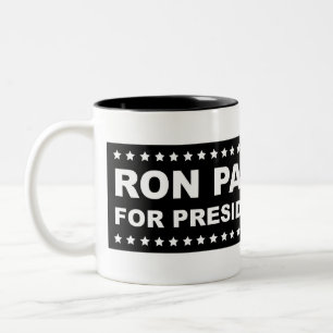 De Café Em Dois Tons Ron Paul para o presidente 2012 caneca