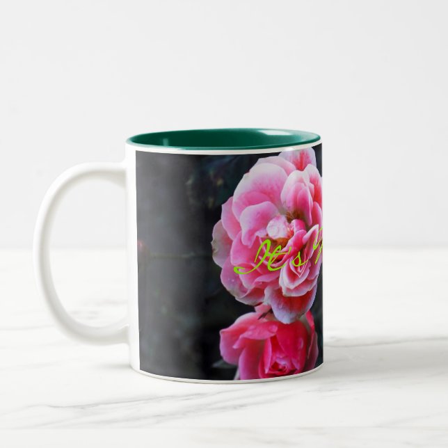 De Café Em Dois Tons Rosas Caneca (Esquerda)