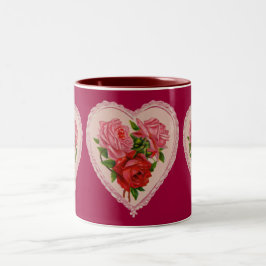 De Café Em Dois Tons Rosas na caneca