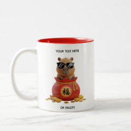 De Café Em Dois Tons Saco da Sorte Lunar Personalizado Caneca Capivara 