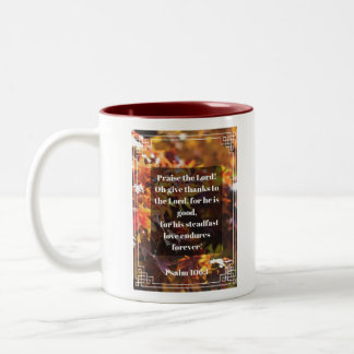 De Café Em Dois Tons Salmo 106:1 Caneca