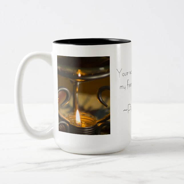 De Café Em Dois Tons Salmo 119:105 Caneca (Esquerda)