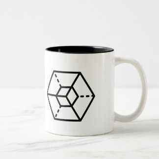 De Café Em Dois Tons Sargento (+)/325 ml pretos da caneca do Dois-Tom