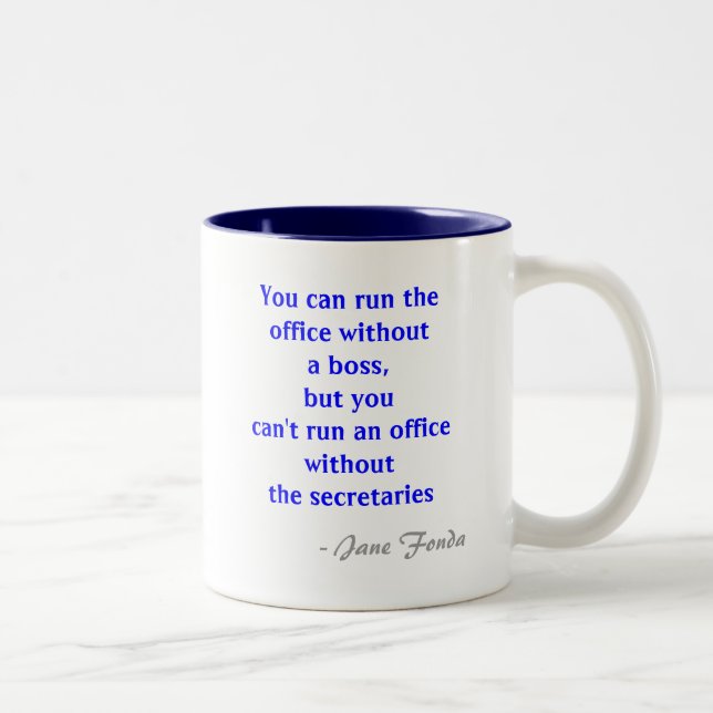 De Café Em Dois Tons Secretário Citação Caneca do escritório (Direita)