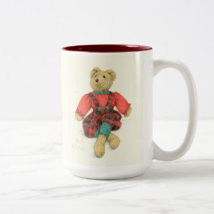 De Café Em Dois Tons SENHOR & SENHORA URSO Caneca Alta Marrom com Duas