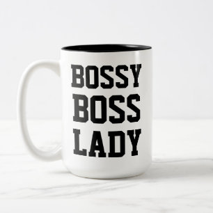 De Café Em Dois Tons Senhora Bossy Caneca do chefe