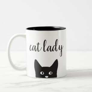 De Café Em Dois Tons Senhora Caneca do gato