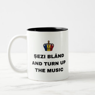 De Café Em Dois Tons SENTE-SE BEM E AUMENTE A MÚSICA Caneca Two-Tone