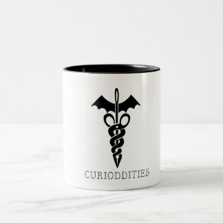 De Café Em Dois Tons Sew a caneca do design do Caduceus do Couture