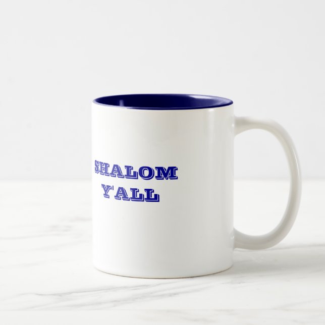 DE CAFÉ EM DOIS TONS SHALOM VOCÊ CANECA JUDAICA (Direita)