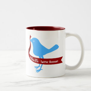 De Café Em Dois Tons Siga minha caneca do Tweet
