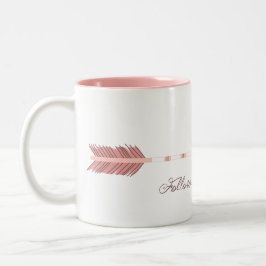 De Café Em Dois Tons Siga sua seta onde que aponta a caneca