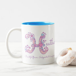 De Café Em Dois Tons Significado do nome Heather caneca personalizada c