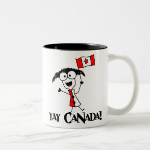 De Café Em Dois Tons Sim, Canadá! Caneca