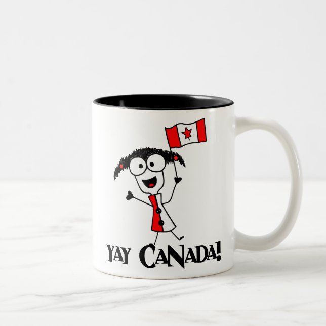 De Café Em Dois Tons Sim, Canadá! Caneca (Direita)