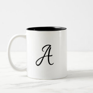 De Café Em Dois Tons simples letra inicial monograma logotipo caneca ca