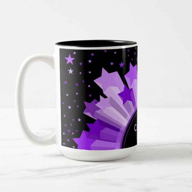 De Café Em Dois Tons Sombras Da Caneca Roxa (Esquerda)