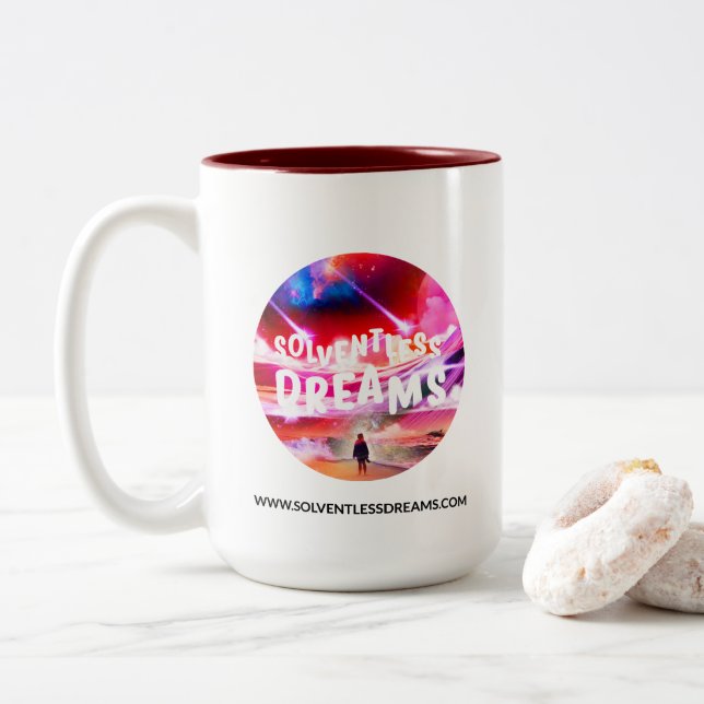 De Café Em Dois Tons Sonhos Solventless - caneca do chá (Com Donut)