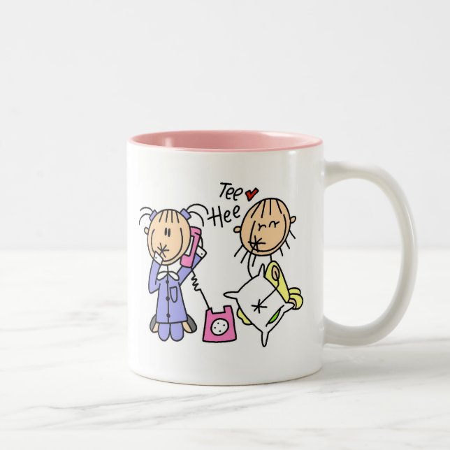 De Café Em Dois Tons Sono sobre meninas na caneca do telefone (Direita)