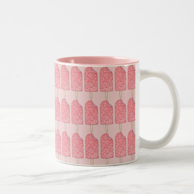 De Café Em Dois Tons Sorvete Rosa Morango Amorteca Picles Caneca (Direita)