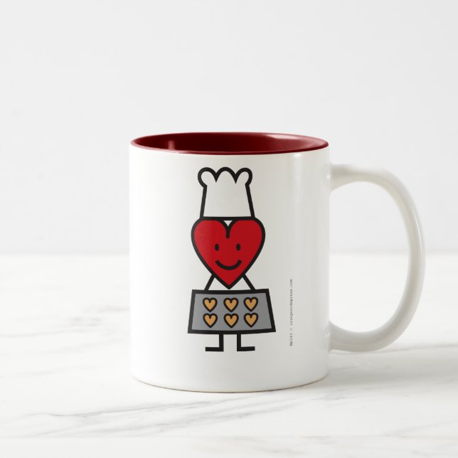 De Café Em Dois Tons Sr. Coração Caneca (Direita)