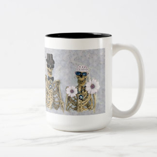 De Café Em Dois Tons Sr e Sra Skully Pirata Caneca Para o longo prazo