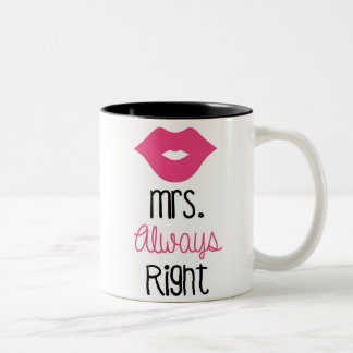 De Café Em Dois Tons Sra. Sempre Direito Caneca