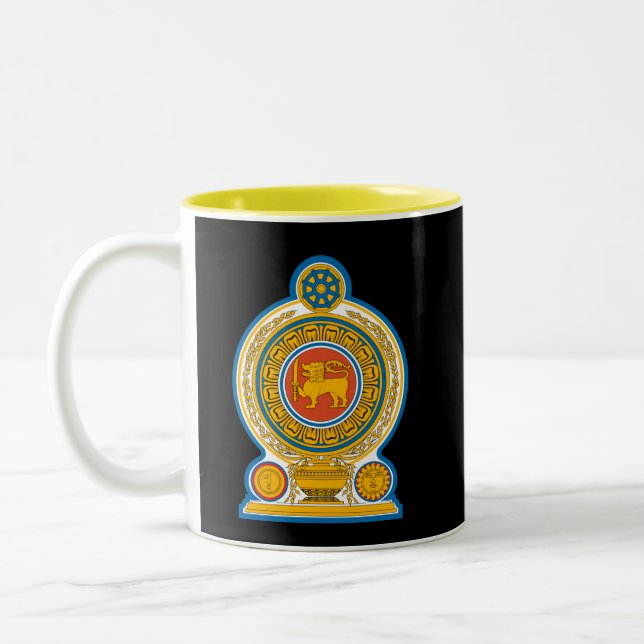 De Café Em Dois Tons SRI LANKA * - caneca cerâmica (Esquerda)