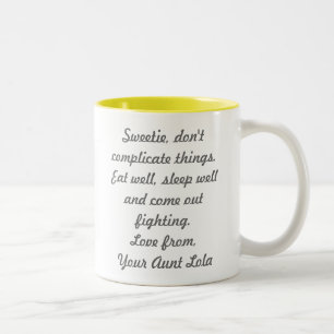 De Café Em Dois Tons "Sua caneca da tia Lola"