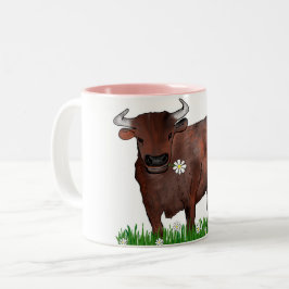 De Café Em Dois Tons Taurus bonito Bull e caneca do zodíaco das