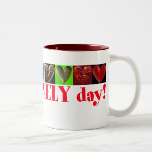 De Café Em Dois Tons Tenha um dia bonito! caneca