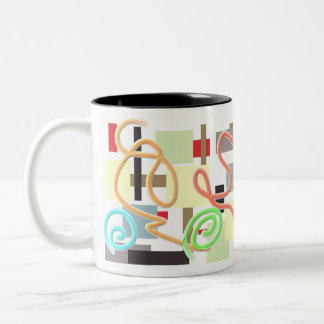 De Café Em Dois Tons teste padrão da caneca