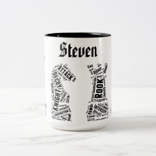De Café Em Dois Tons Tipografia feita sob encomenda da caneca do