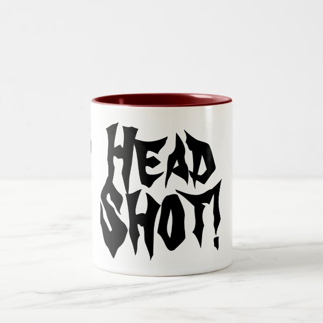 De Café Em Dois Tons Tiro principal! - caneca (Centro)