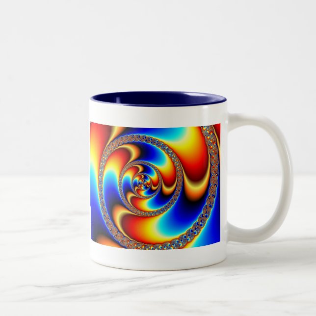 De Café Em Dois Tons Torcida - Caneca Fractal (Direita)