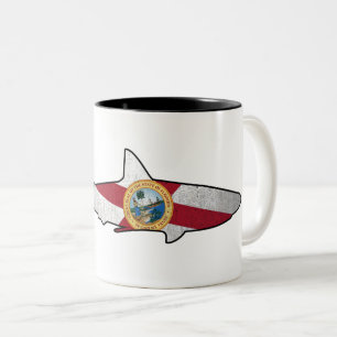 De Café Em Dois Tons Tubarão-bandeira da Flórida esboço caneca