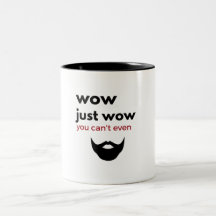 uau apenas uau caneca - barba do hipster