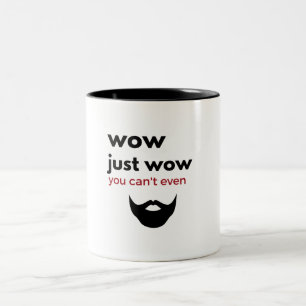 De Café Em Dois Tons uau apenas uau caneca - barba do hipster