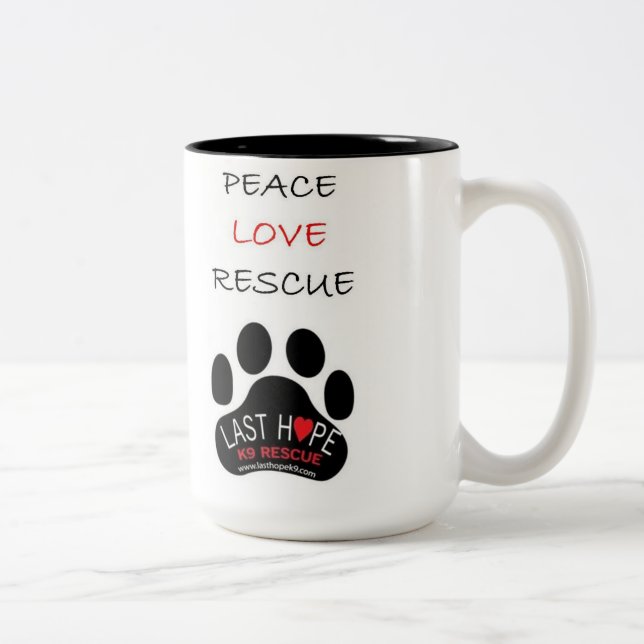 De Café Em Dois Tons Última caneca do salvamento da esperança K9 (Direita)