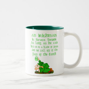 De Café Em Dois Tons Um Irlandês está nunca bêbedo…. Caneca