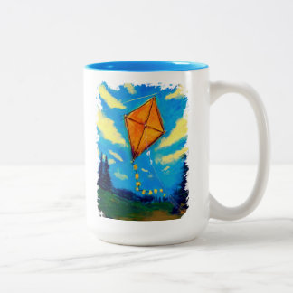 De Café Em Dois Tons Vai a mosca um papagaio - caneca