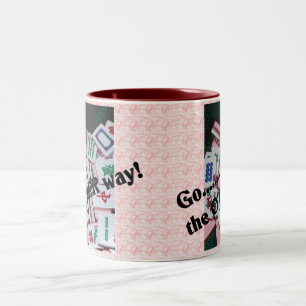 De Café Em Dois Tons vai a outra caneca do jongg do mah da maneira