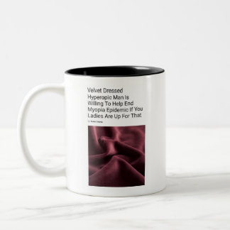 De Café Em Dois Tons Velvet Vestido Hiperópico Caneca - CRONEA