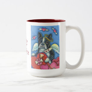 De Café Em Dois Tons Vermelho da CANECA do TOM dos NAMORADOS 2 do CÃO