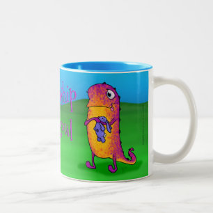 De Café Em Dois Tons Viola o monstro, w/quote na caneca
