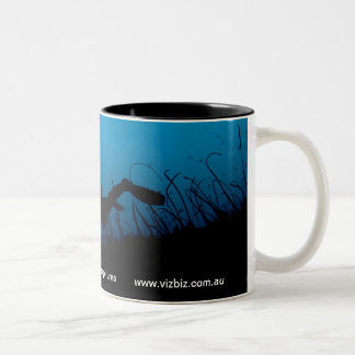 De Café Em Dois Tons VizBiz - caneca do mergulhador da fotografia