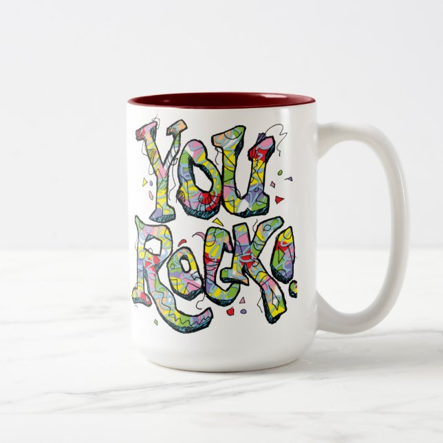 De Café Em Dois Tons Você balança! Caneca (Direita)