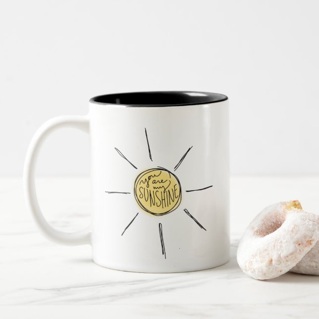 De Café Em Dois Tons Você é minha caneca da luz do sol (Com Donut)