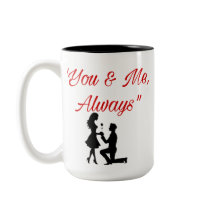Você & Eu, Sempre - Caneca para Casal Romântico