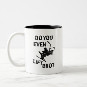 De Café Em Dois Tons Você levanta mesmo o bro? caneca do esqui dos